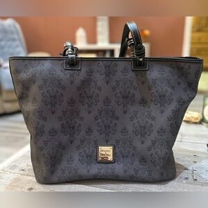 Dooney & Bourke Disney Parks Exclusive Retired Haunted Mansion Shopper Tote Bag